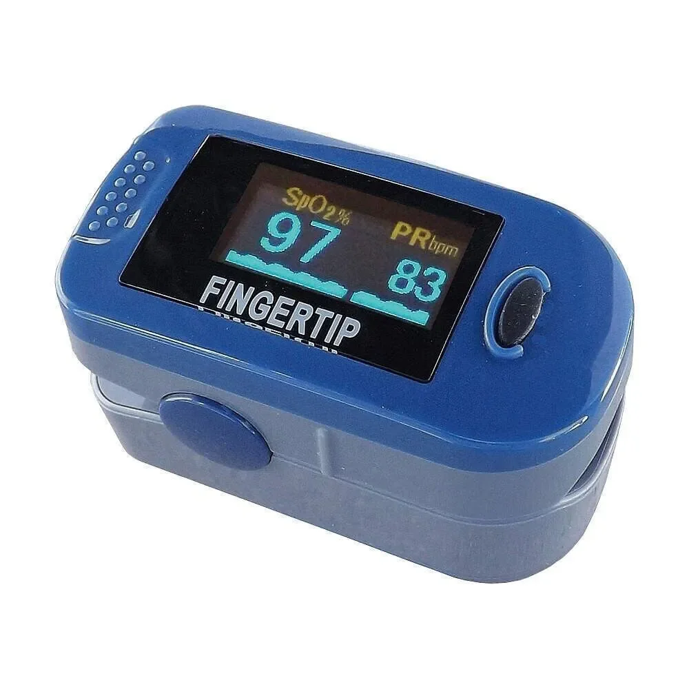 2 Pack - NEW MEDSOURCE Fingertip Pulse Oximeter, Blue Color OLED Display 74002